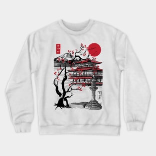 Temple of the Golden Pavilion sumi e Crewneck Sweatshirt